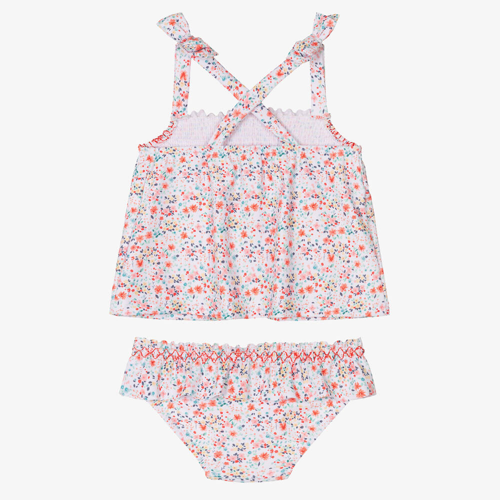 Babidu-Girls Red Floral Print Tankini | Childrensalon Outlet