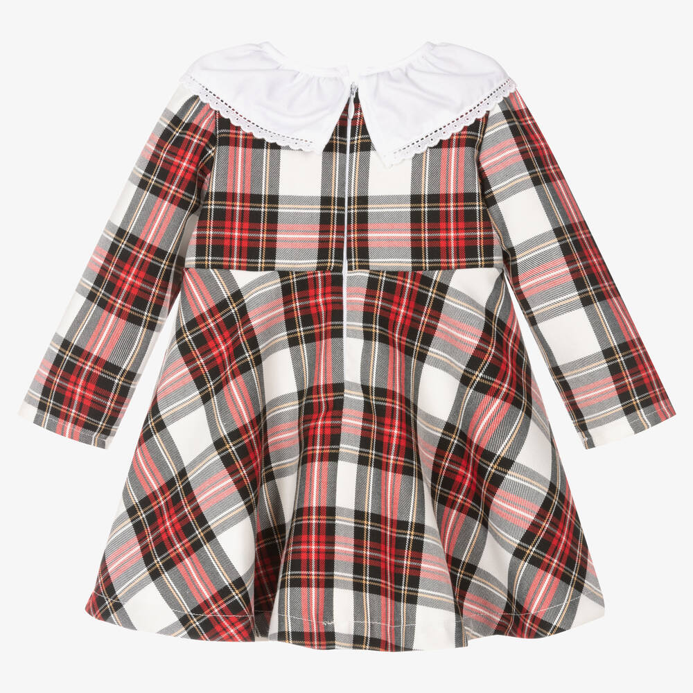 Babidu-فستان تويل تارتان لون أحمر وأسود | Childrensalon Outlet