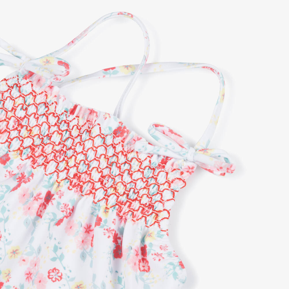 Babidu-Girls Rosy Floral Beach Swimsuit | Childrensalon Outlet