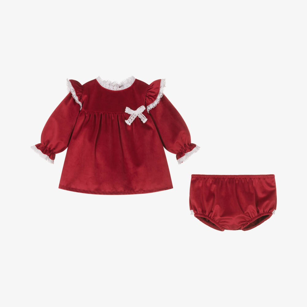 Babidu-Girls Scarlet Velvet Dress | Childrensalon Outlet