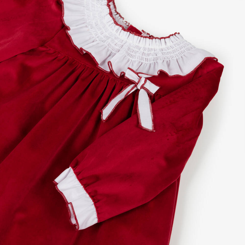 Babidu-Girls Scarlet Velvet Gown | Childrensalon Outlet