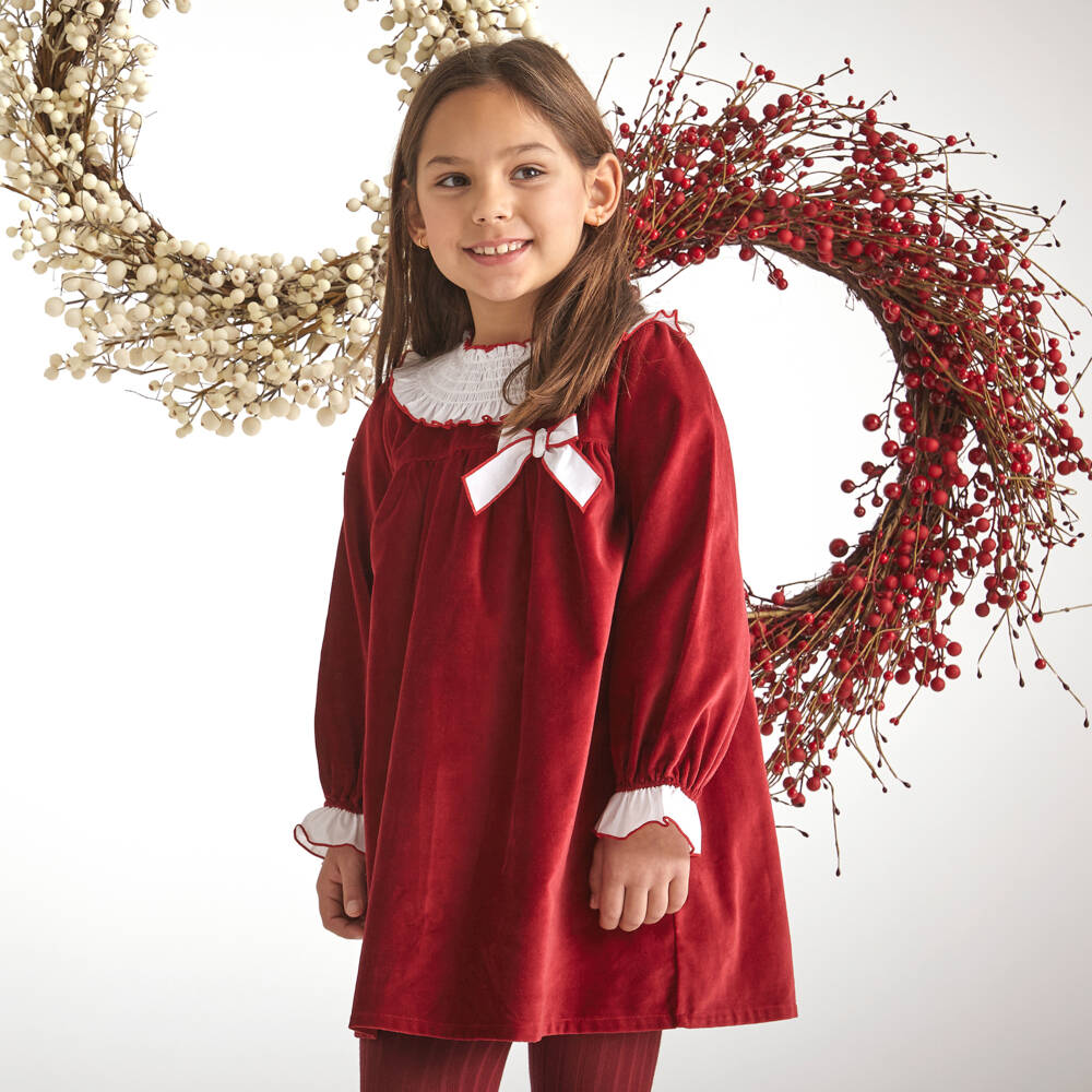 Babidu-Girls Scarlet Velvet Gown | Childrensalon Outlet