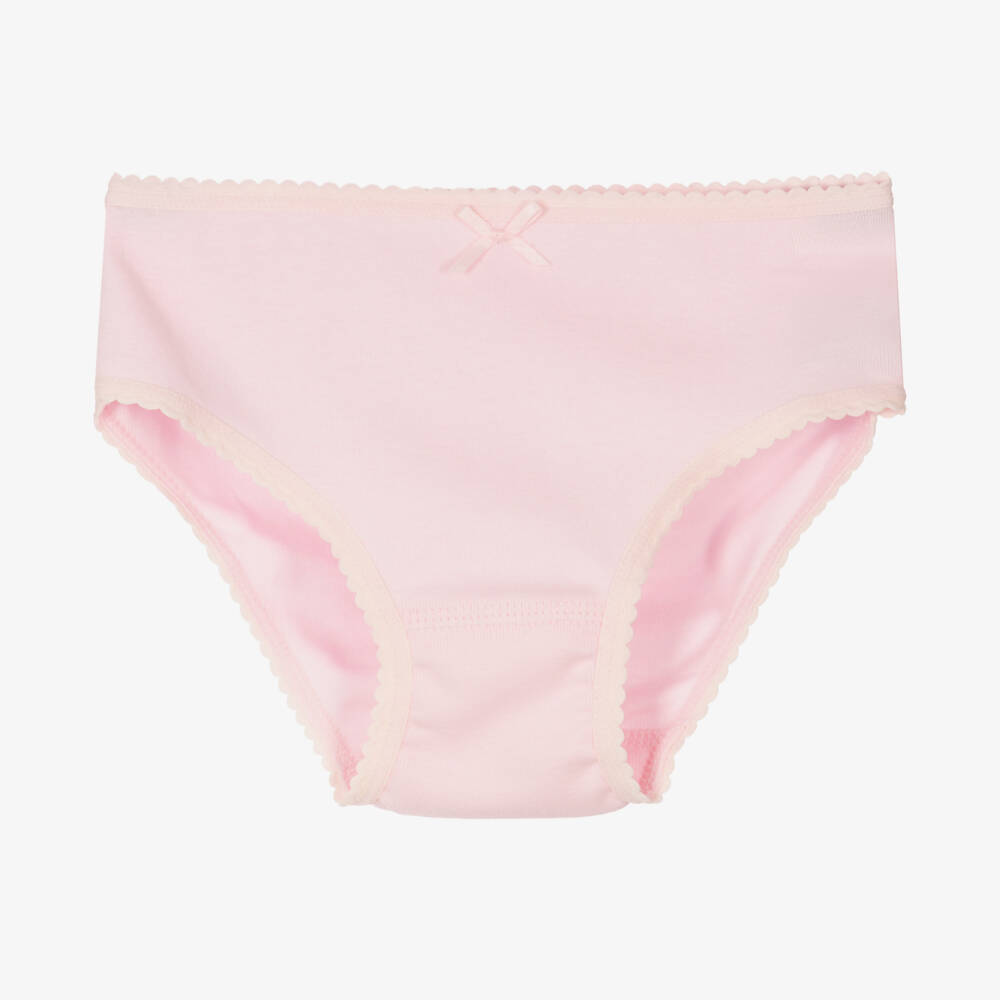 Babidu-Girls Soft Pink Cotton Briefs | Childrensalon Outlet