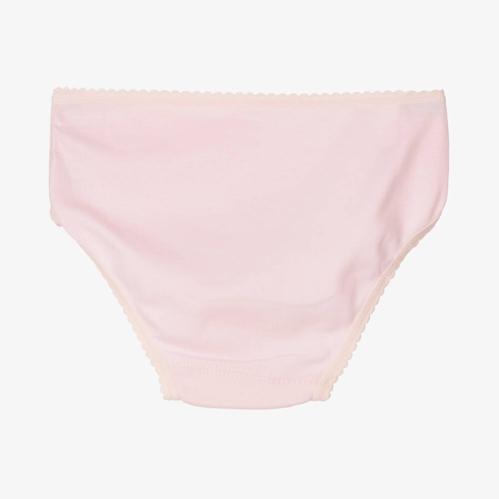 Babidu-Girls Soft Pink Cotton Briefs | Childrensalon Outlet