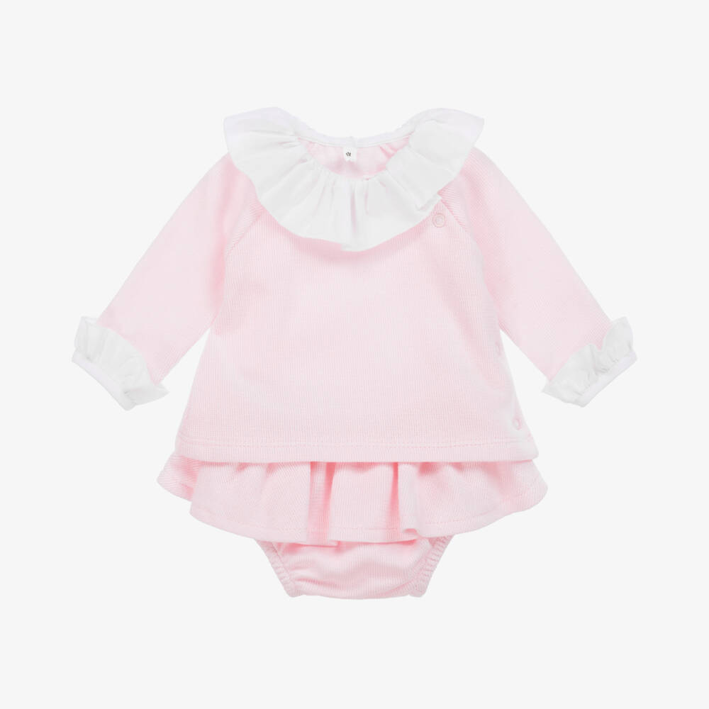 Babidu-Girls Soft Pink Knit Ensemble | Childrensalon Outlet