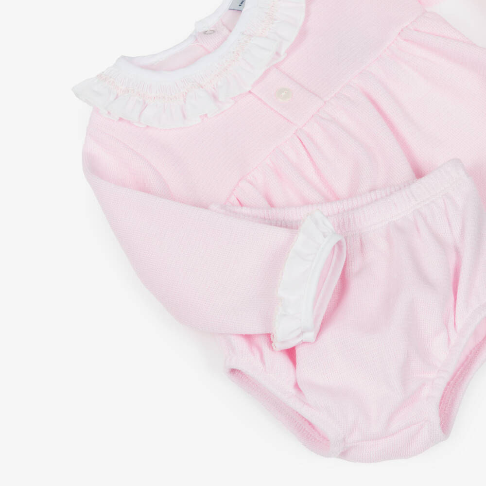 Babidu-Girls Soft Pink Ruffle Shorts Set | Childrensalon Outlet