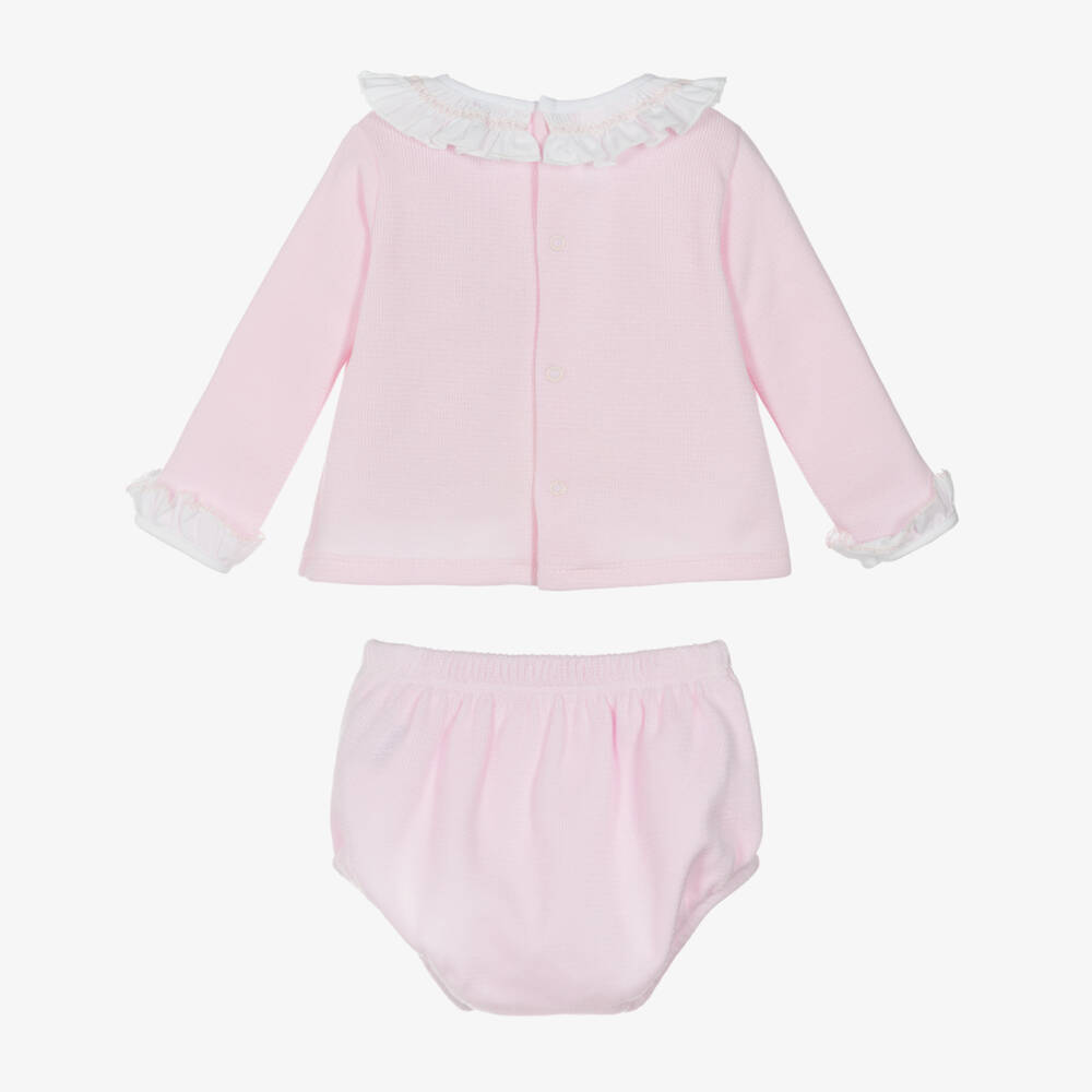 Babidu-Girls Soft Pink Ruffle Shorts Set | Childrensalon Outlet