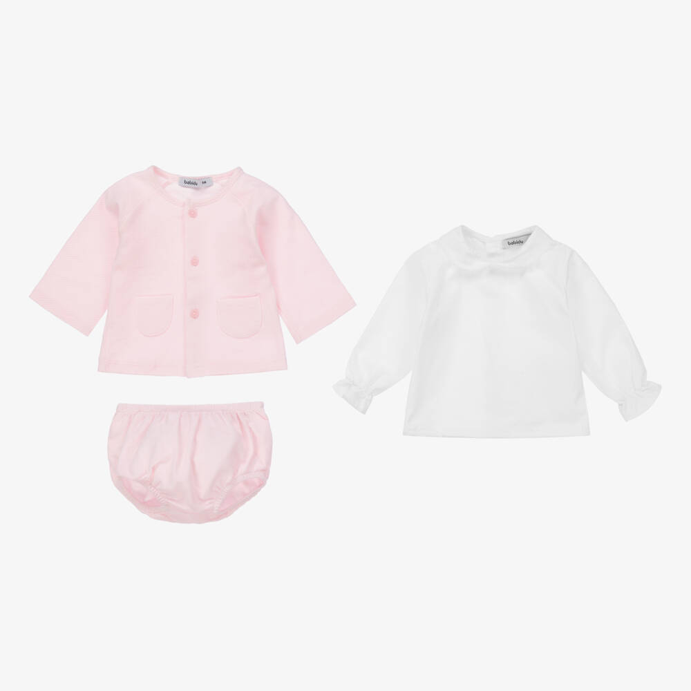Babidu-Girls Soft Pink Shorts Ensemble | Childrensalon Outlet