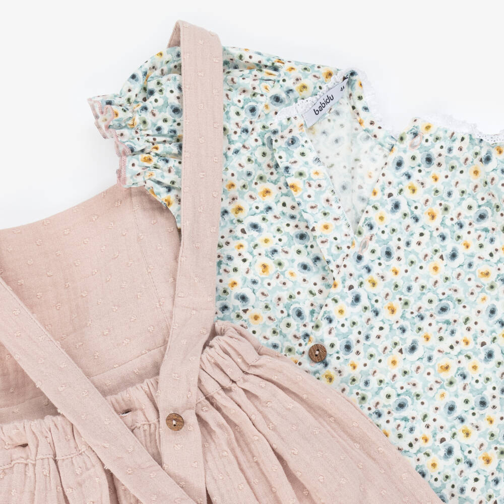 Babidu-Girls Soft Plumeti Dress Ensemble | Childrensalon Outlet