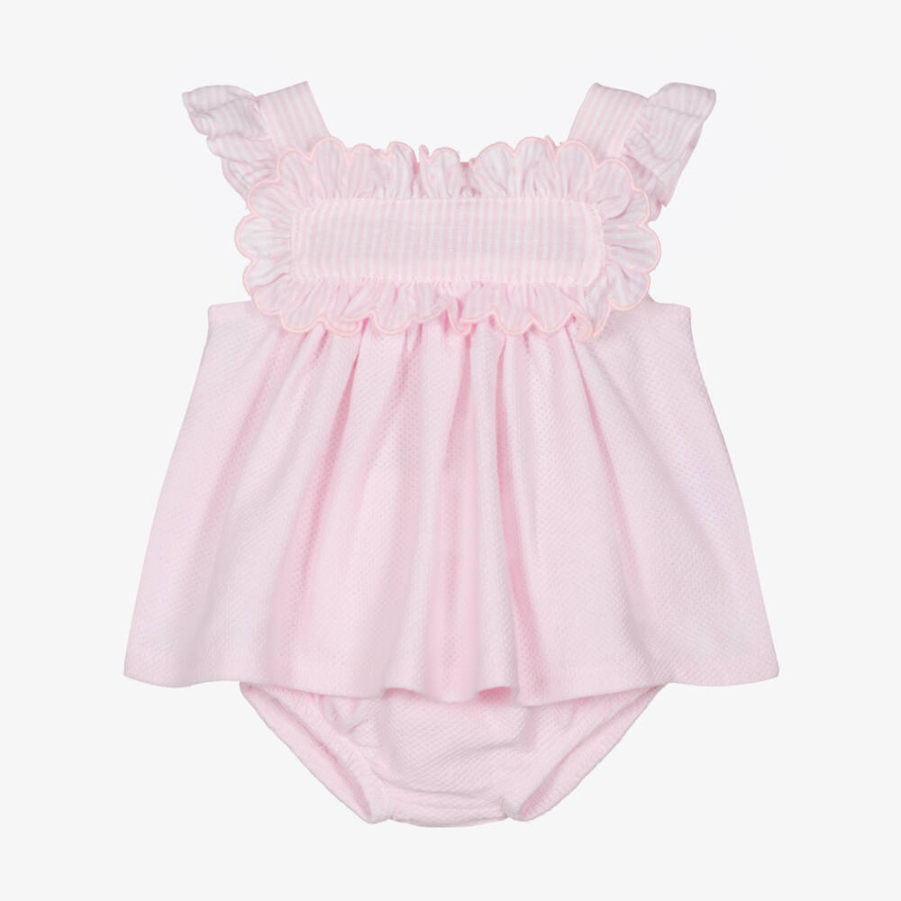 Babidu-Girls Soft Waffle Shorts Ensemble | Childrensalon Outlet