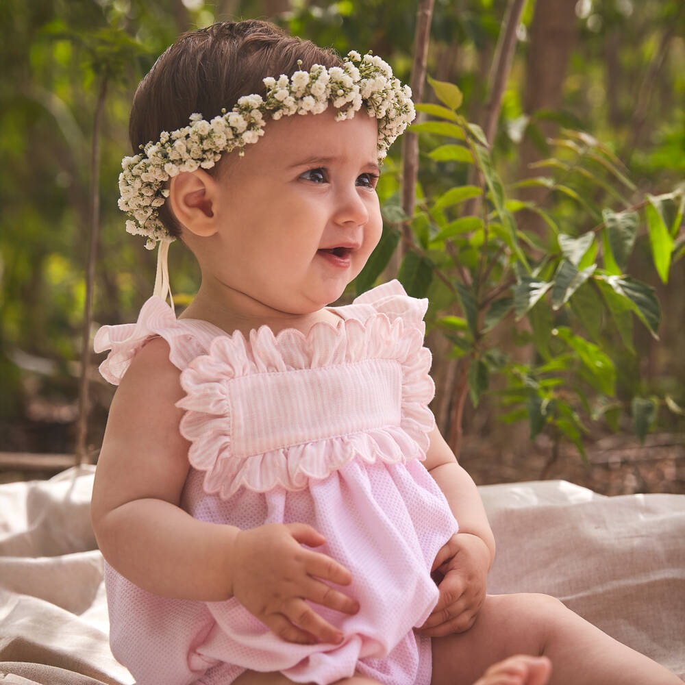 Babidu-Girls Soft Waffle Shorts Ensemble | Childrensalon Outlet