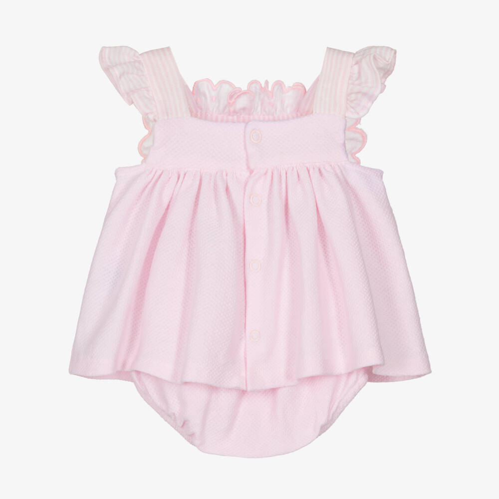 Babidu-Girls Soft Waffle Shorts Ensemble | Childrensalon Outlet