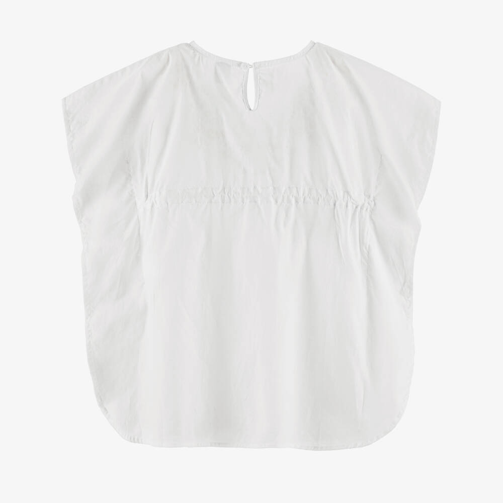 Babidu-Girls Soft White Floral Cover-Up | Childrensalon Outlet