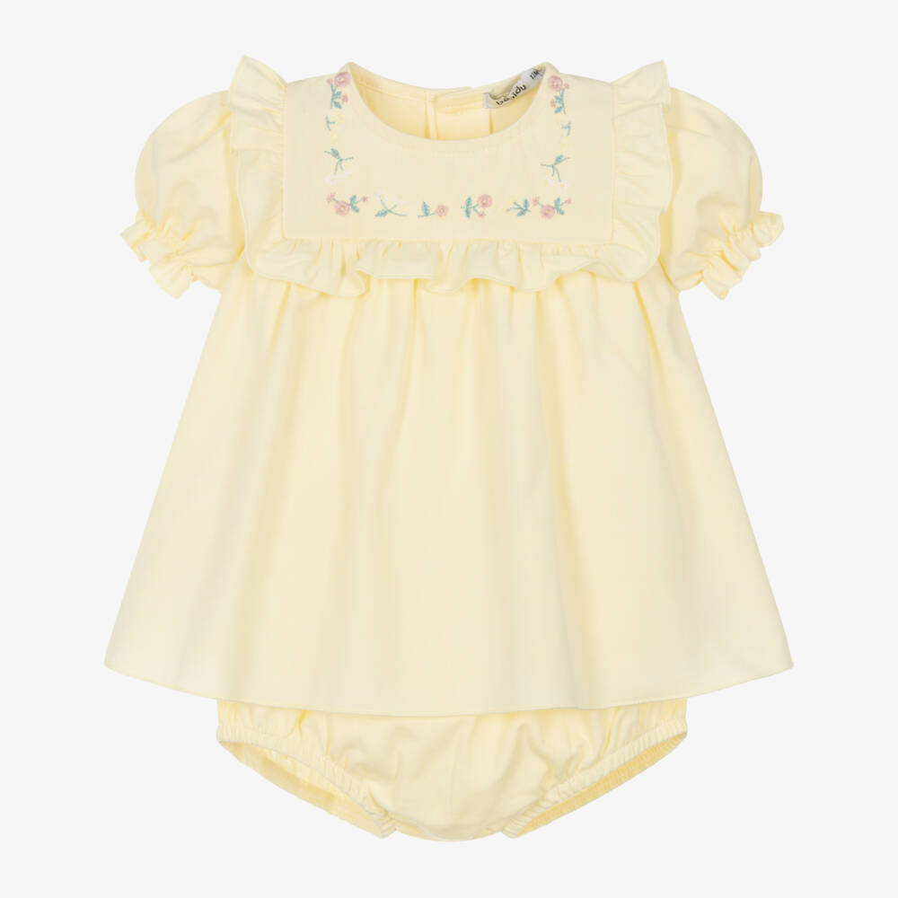 Babidu-Girls Sunshine Floral Embroidered Dress | Childrensalon Outlet