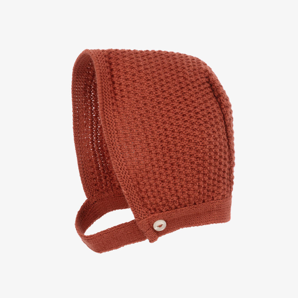 Babidu-Girls Terracotta Floral Knit Ensemble | Childrensalon Outlet