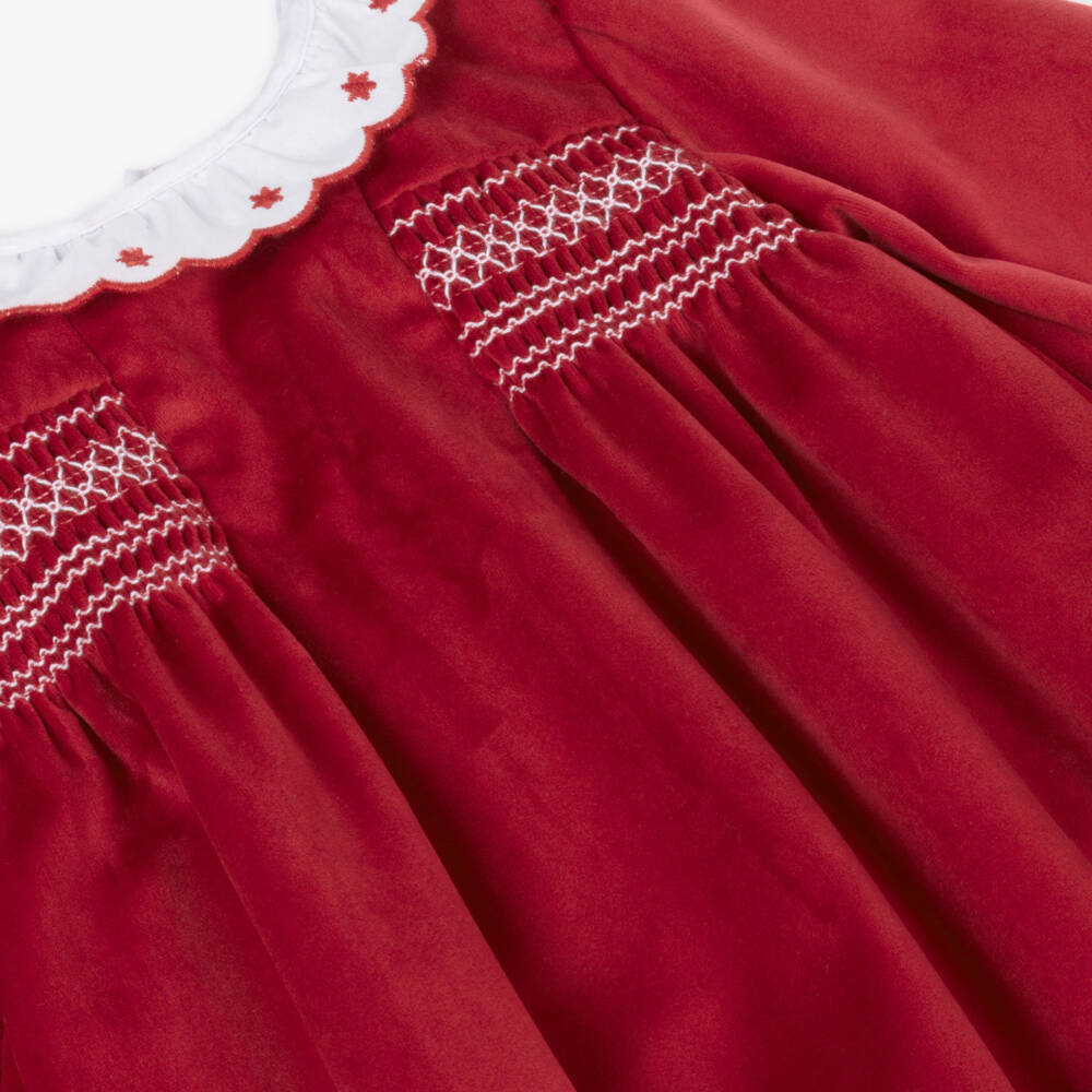 Babidu-Платье из бархата с вышитым воротником для девочек | Childrensalon Outlet