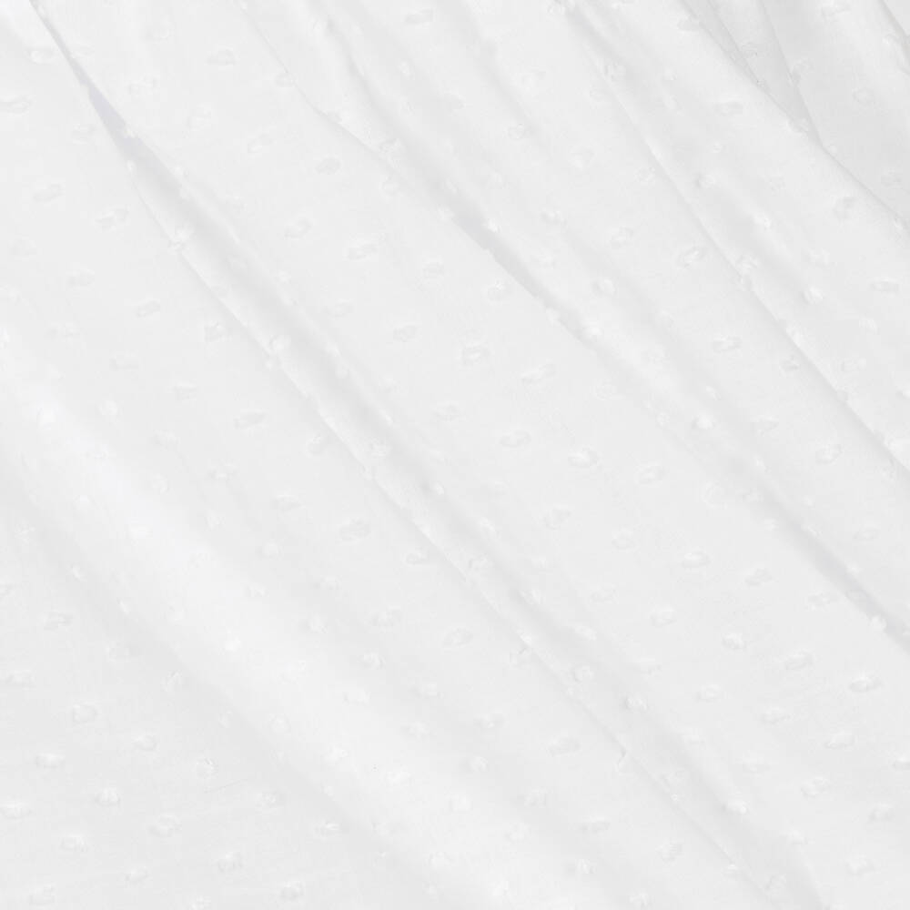 Babidu-Girls White Cotton Plumeti Dress | Childrensalon Outlet