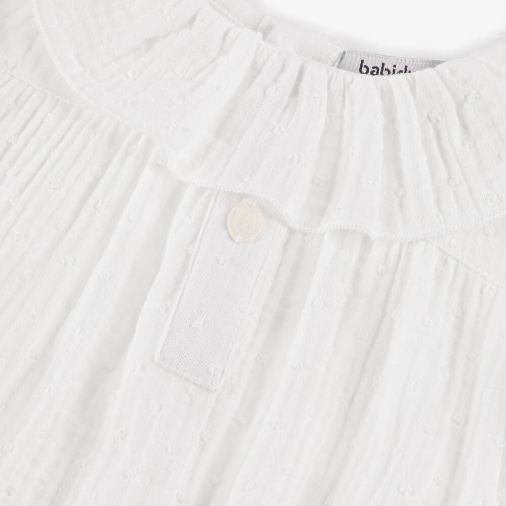 Babidu-Girls' White Muslin Baby Shortie | Childrensalon Outlet