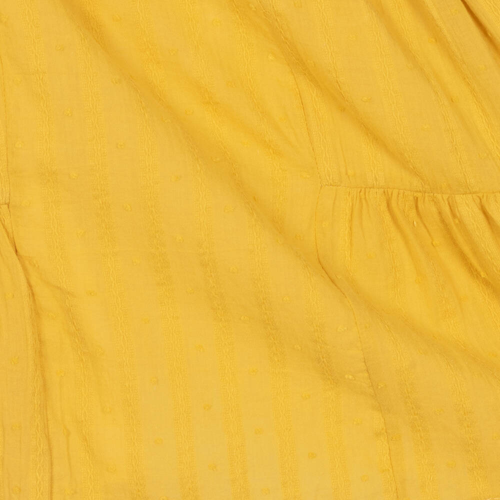 Babidu-Girls Yellow Cotton Dress | Childrensalon Outlet