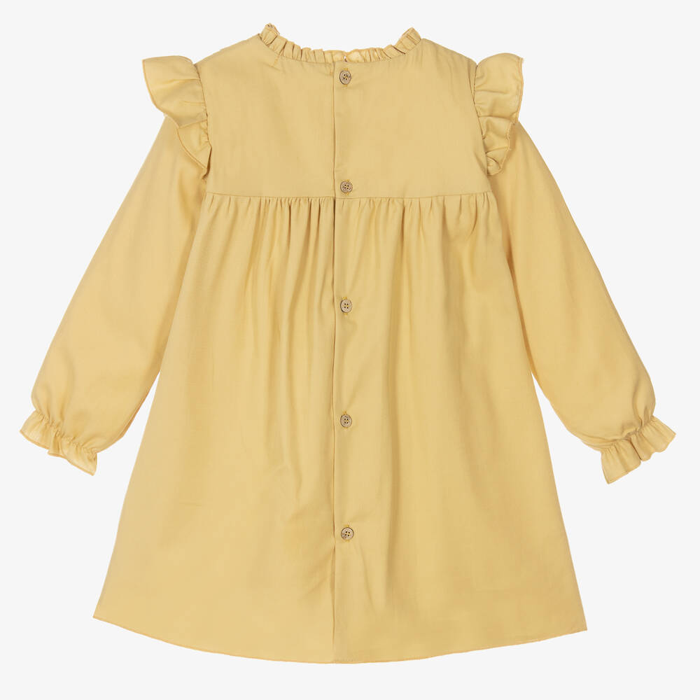 Babidu-Girls Yellow High-Neck Dress | Childrensalon Outlet