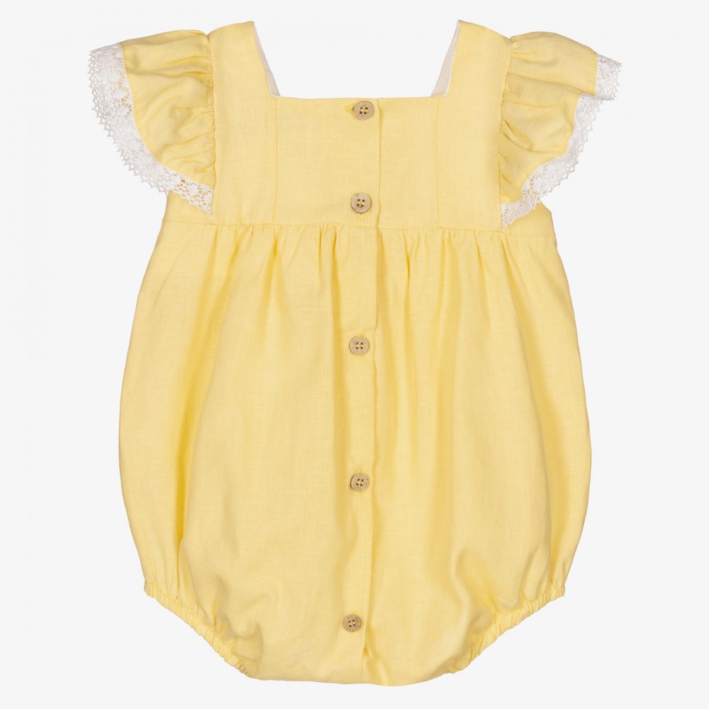 Babidu-Желтый льняной песочник для девочек | Childrensalon Outlet