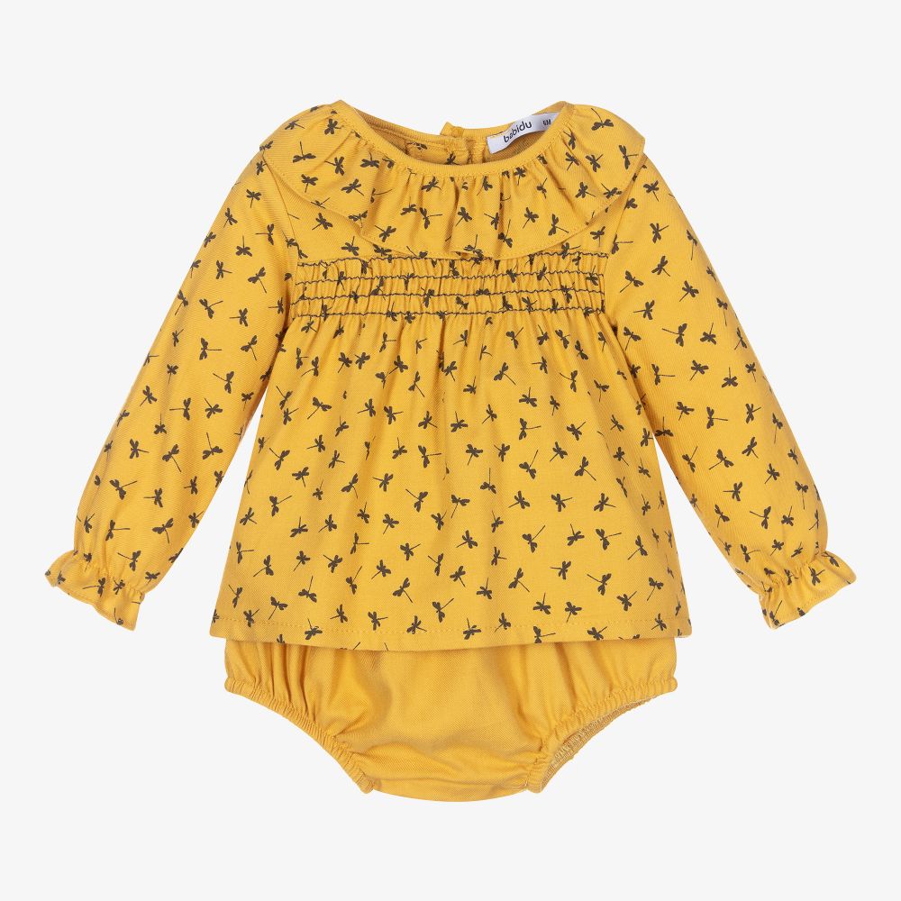 Babidu - Желтый комплект с шортами для девочек  | Childrensalon