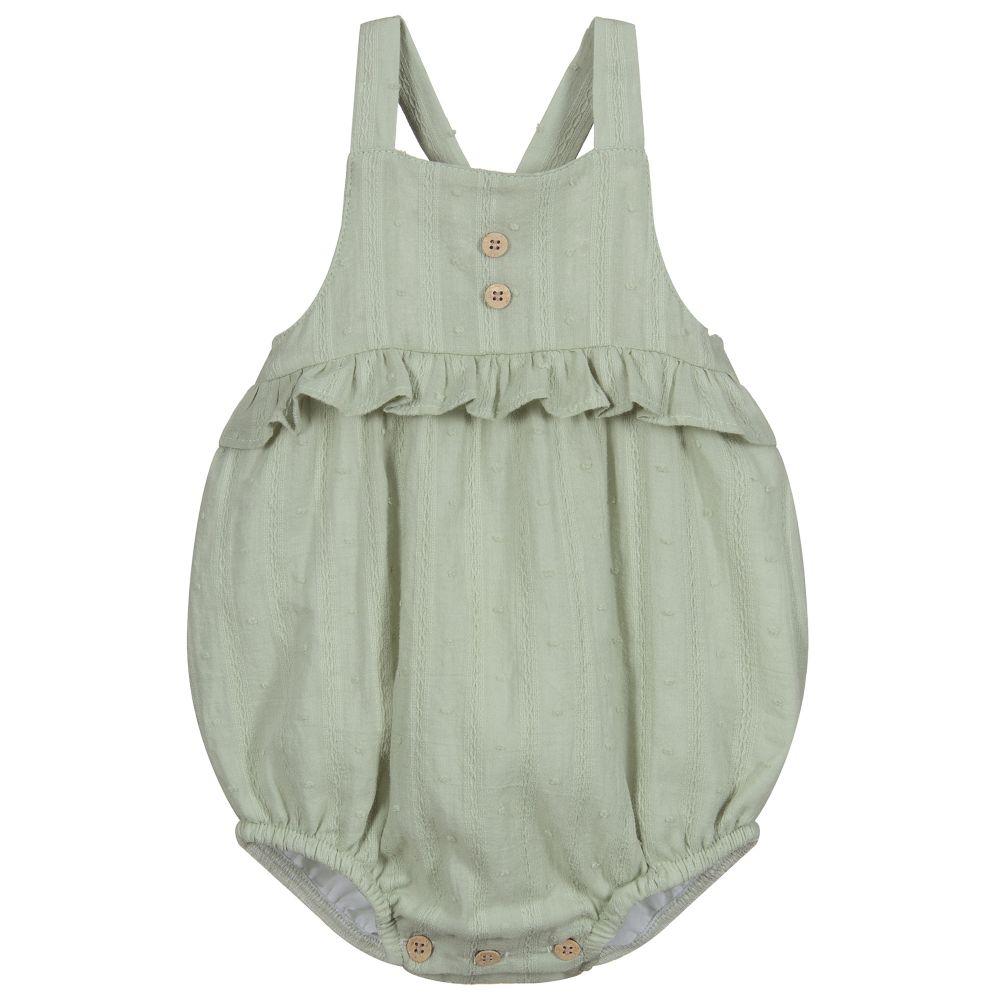 Babidu - Green Cotton Baby Shortie | Childrensalon