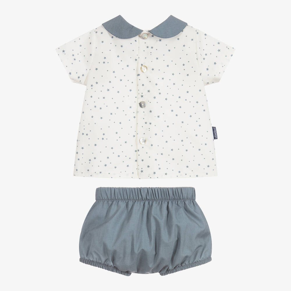Babidu-Green & Ivory Shorts Set | Childrensalon Outlet