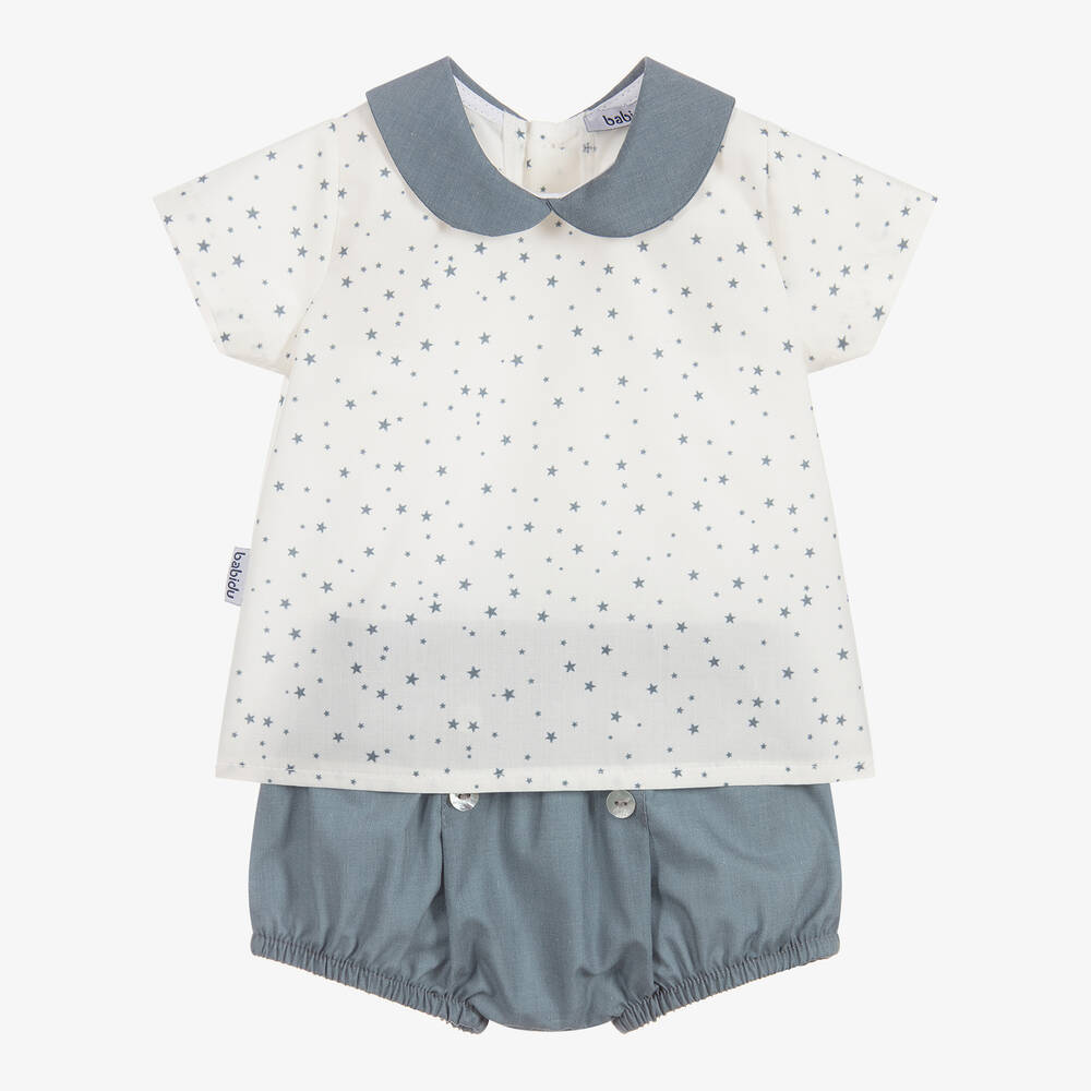 Babidu - Green & Ivory Shorts Set | Childrensalon