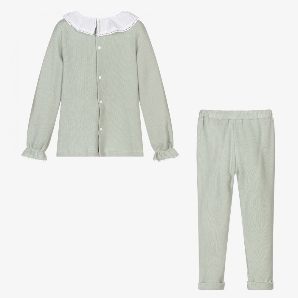 Babidu-Зеленый трикотажный комплект с брюками | Childrensalon Outlet