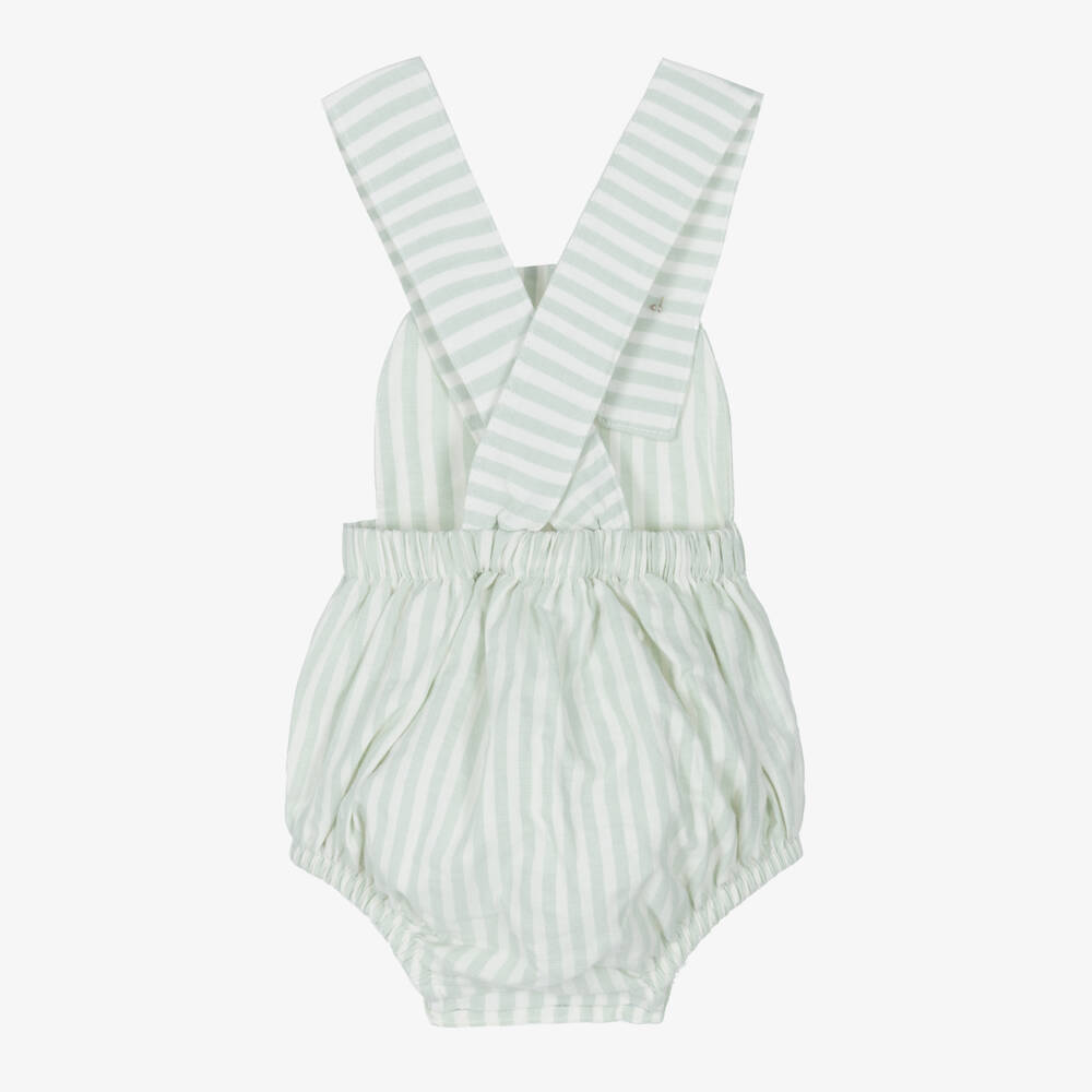 Babidu-Green Striped Baby Shortie | Childrensalon Outlet