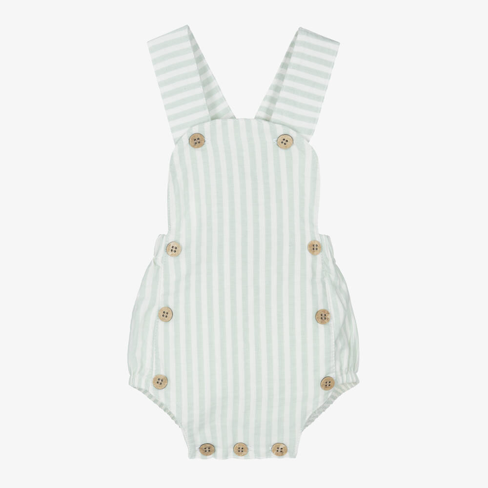 Babidu-Green Striped Baby Shortie | Childrensalon Outlet