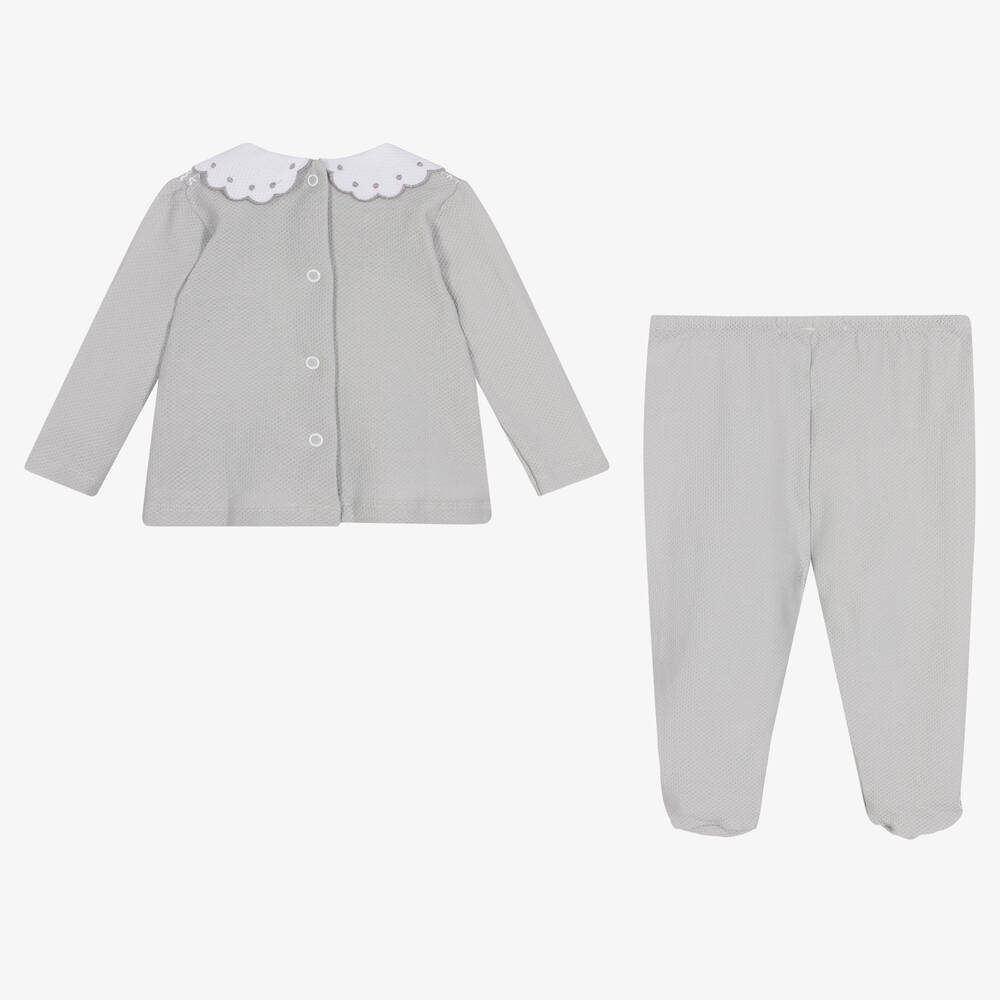 Babidu-Серый топ и штанишки из хлопка | Childrensalon Outlet