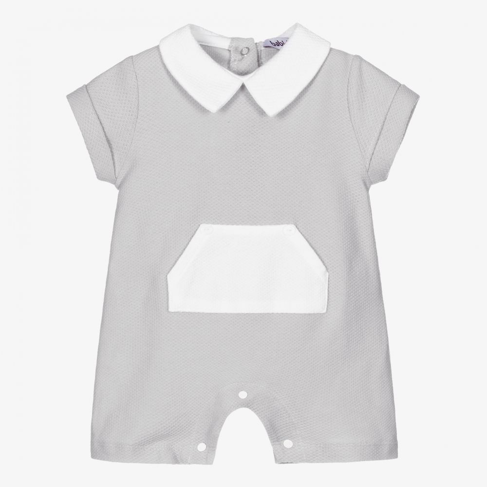 Babidu - Grey Cotton Baby Shortie | Childrensalon