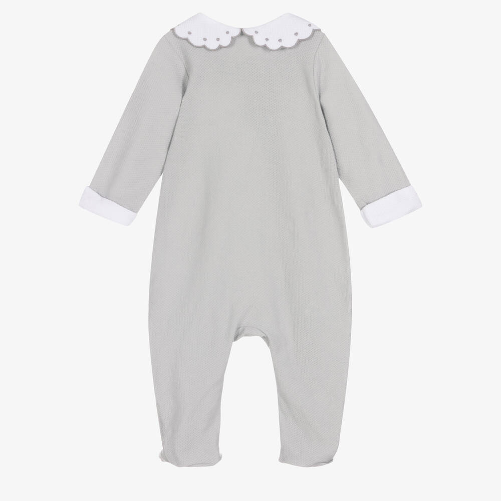 Babidu-Серый хлопковый комбинезон | Childrensalon Outlet