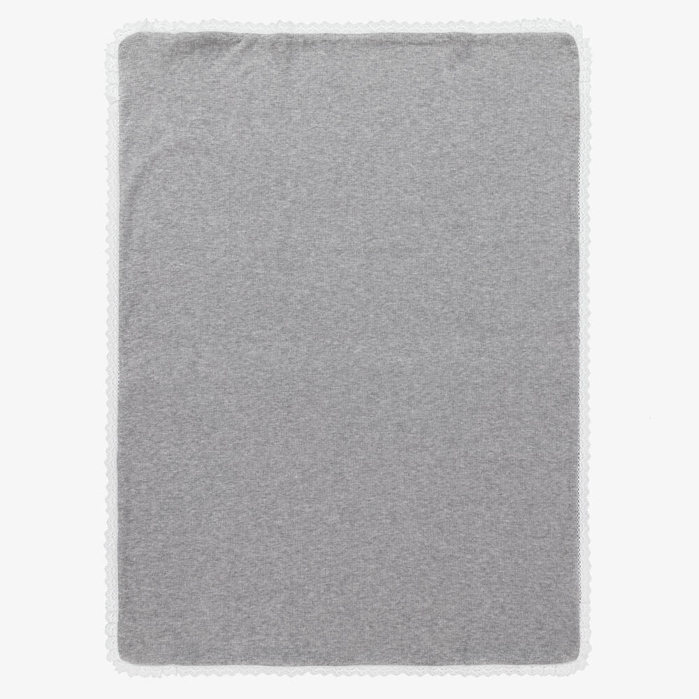 Babidu - Grey Cotton Blanket (89cm) | Childrensalon