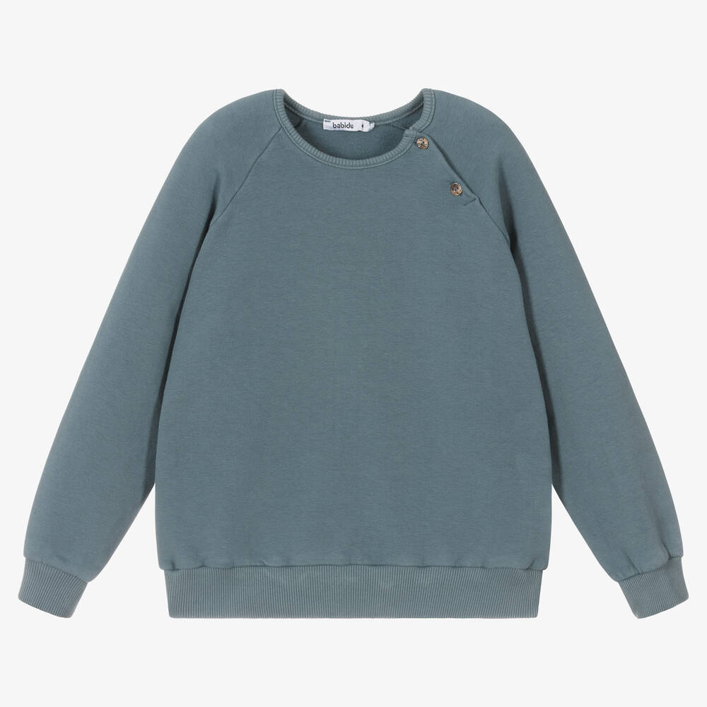 Babidu - Grey Cotton Sweatshirt | Childrensalon
