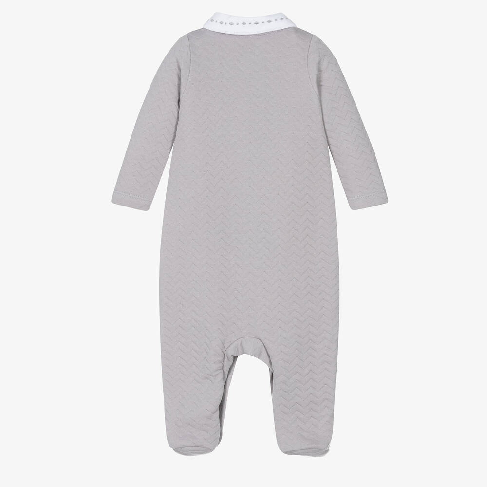 Babidu-أفرول بيبي غرو قطن جيرسي لون رمادي للأطفال | Childrensalon Outlet