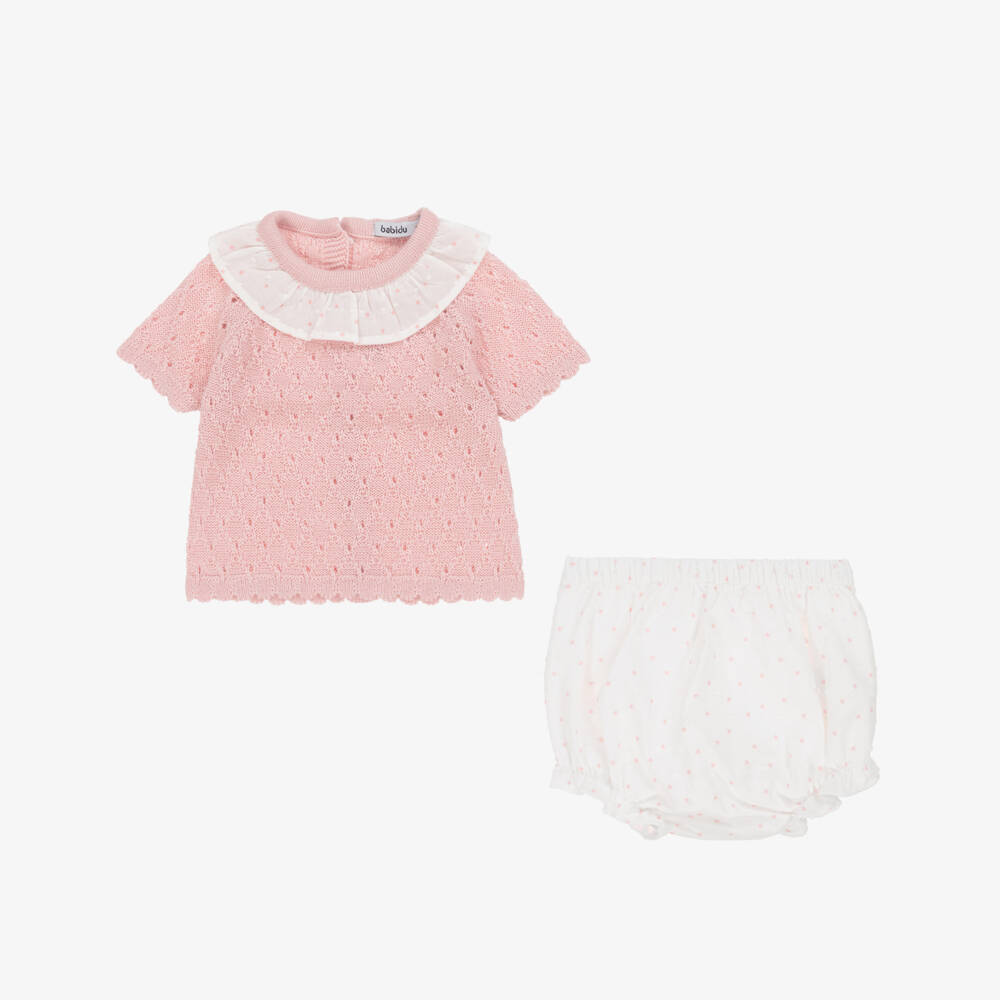 Babidu-Набор из трикотажа для малышек в нежно-розовом цвете | Childrensalon Outlet