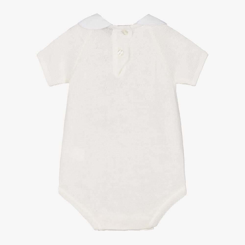Babidu-Ivory Knitted Baby Shortie | Childrensalon Outlet