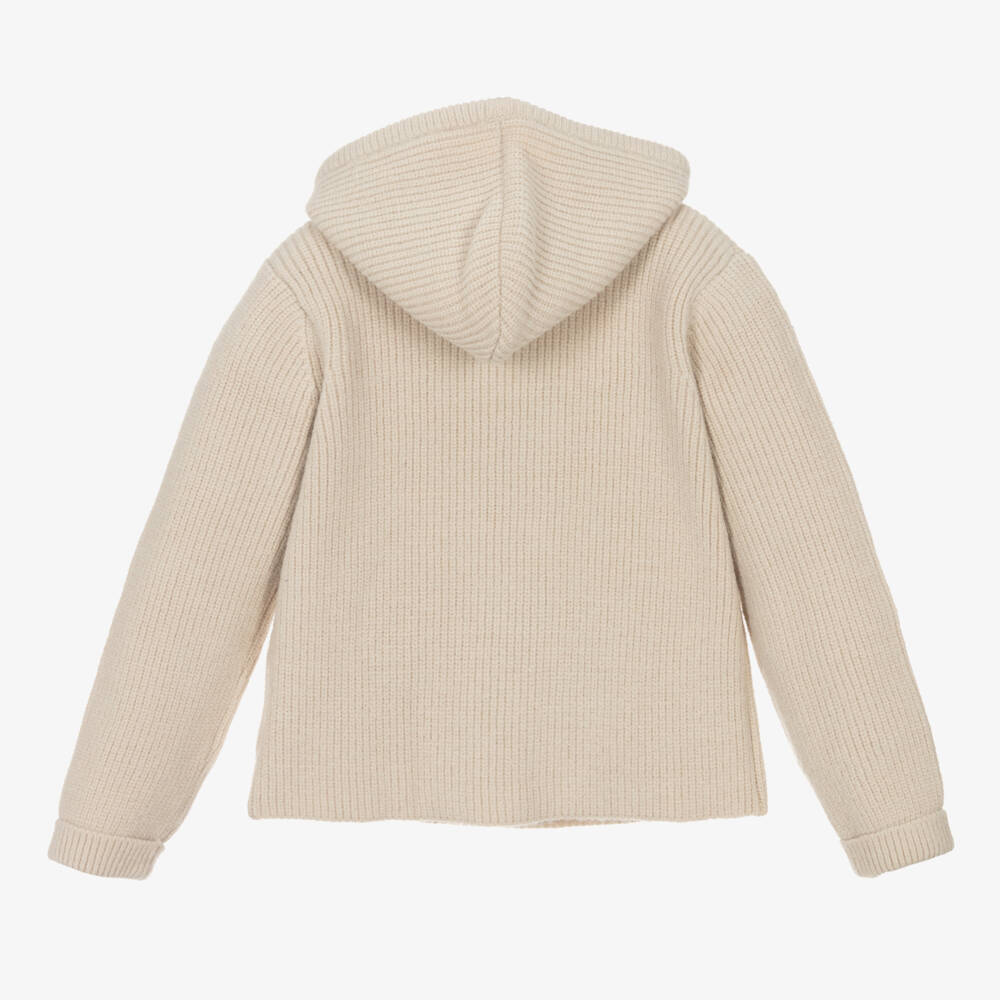 Babidu-Little Gentlemen's Tan Hooded Sweater | Childrensalon Outlet