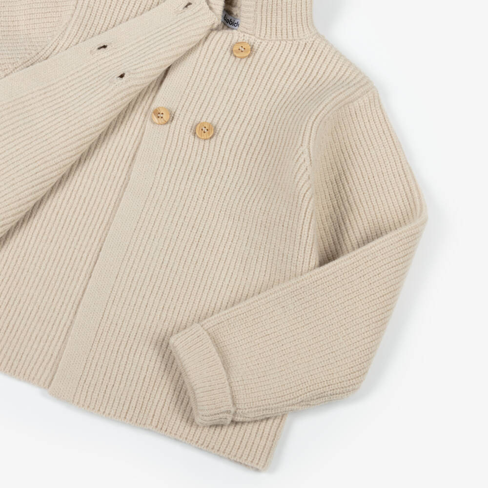 Babidu-Little Gentlemen's Tan Hooded Sweater | Childrensalon Outlet