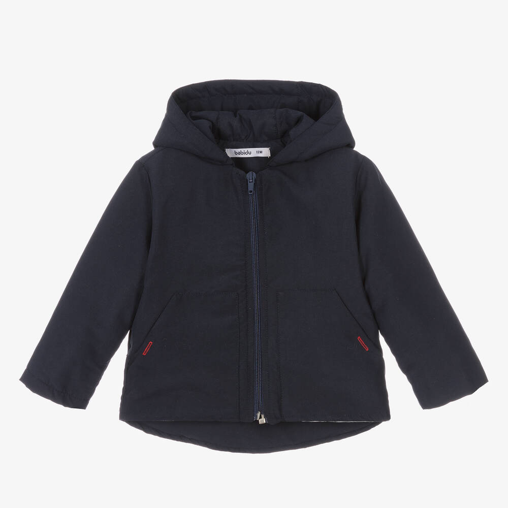 Babidu - Navy Blue Hooded Jacket | Childrensalon