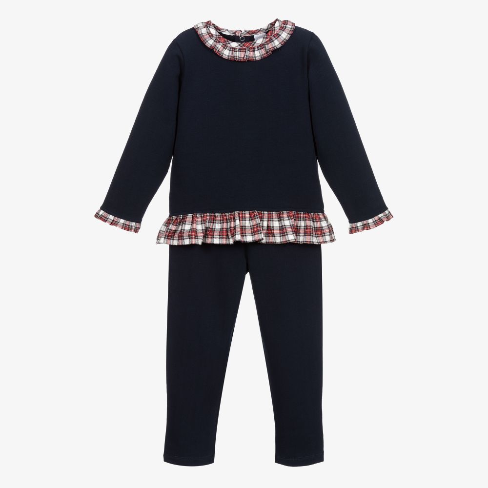 Babidu-Синий брючный комплект из джерси | Childrensalon Outlet