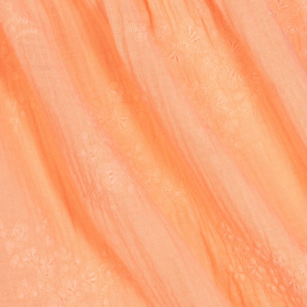 Babidu-فستان قطن لون برتقالي مرجاني | Childrensalon Outlet