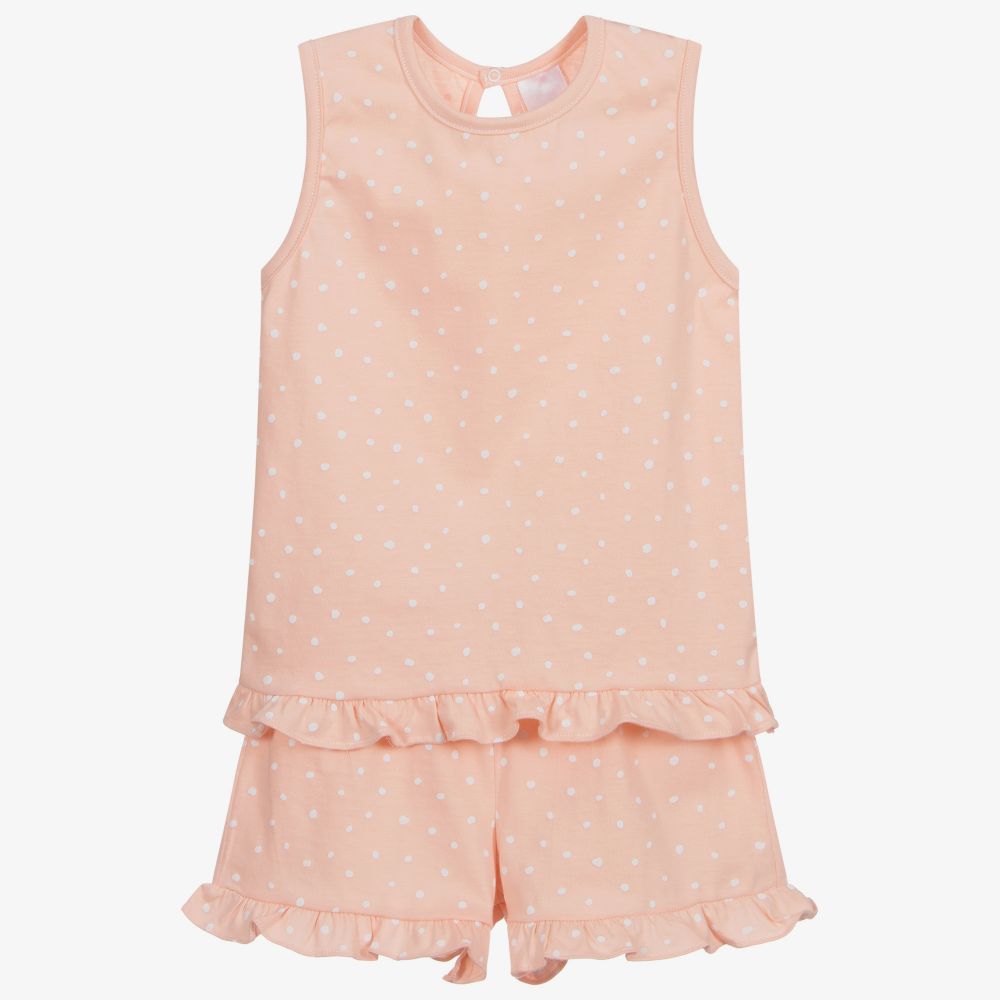 Babidu - Orange Cotton Short Pyjamas | Childrensalon