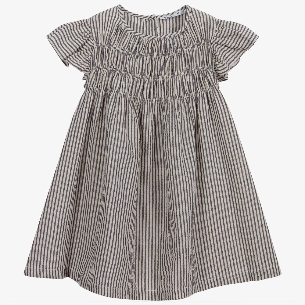 Babidu - Organic Cotton Striped Dress  | Childrensalon