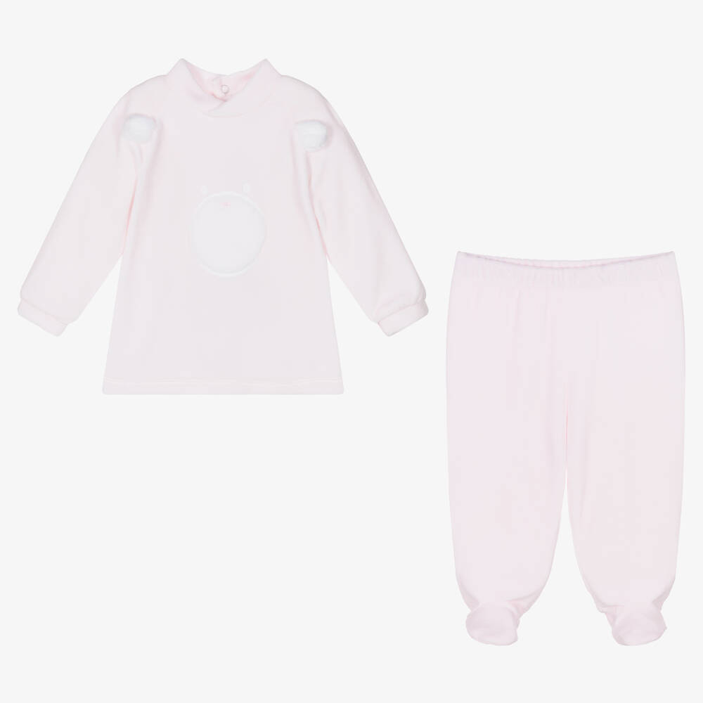 Babidu-Pink 2 Piece Babygrow | Childrensalon Outlet