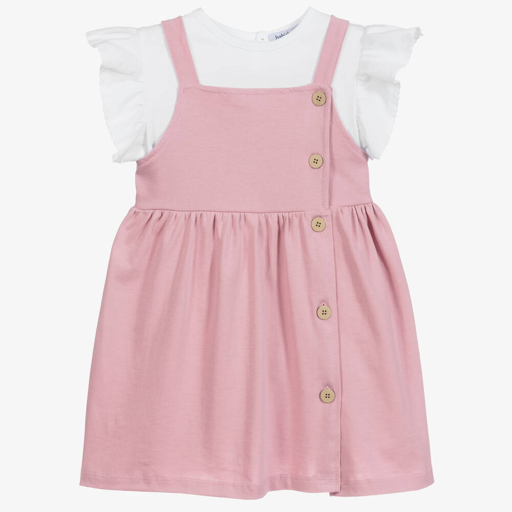 Babidu - Pink 2 Piece Dress Set | Childrensalon