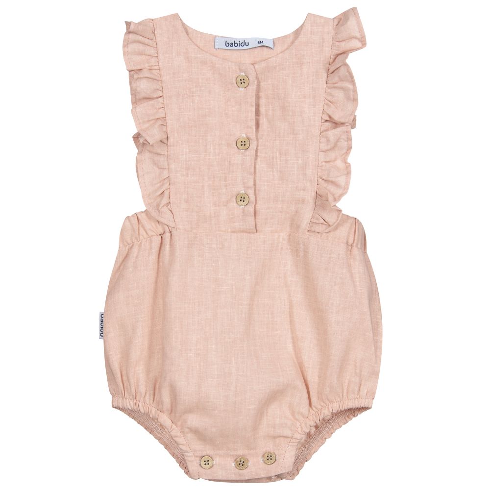 Babidu - Pink Cotton Baby Shortie | Childrensalon